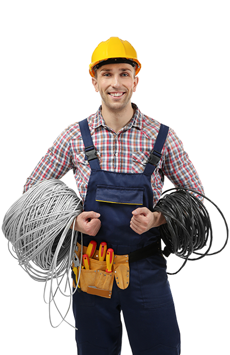 Qualifizierter Elektriker von Elektro Eisenmann bei der Arbeit